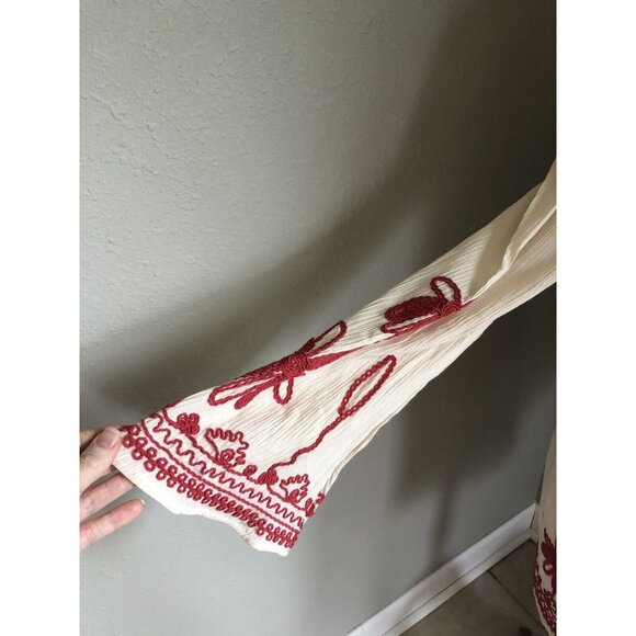 Ark & Co. Tunic Dress Women's Size M Embroidered Cream & Pink - Picture 5 of 10